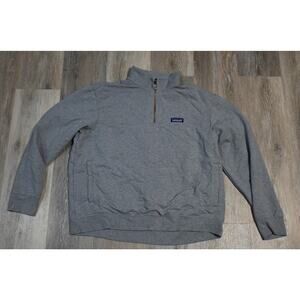 Patagonia Quarter Zip Pullover Men’s XL Gray Organic Cotton Sweater